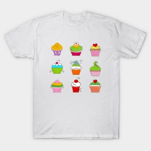 Hand Drawn Cupcakes T-Shirt